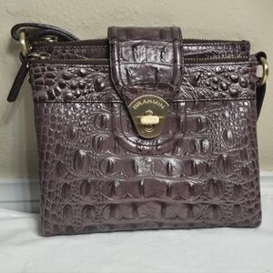 Brahmin Brown Crocodile Embossed Wallet Purse